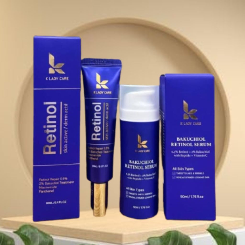 COMBO 2 SẢN PHẨM RETINOL: KEM DƯỠNG RETINOL K LADY - SERUM BAKUCHOIL .