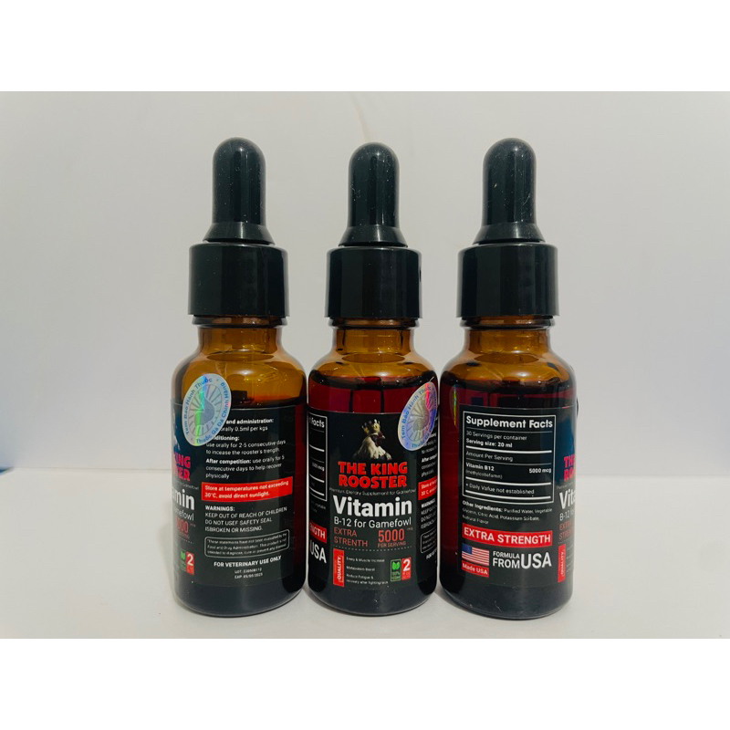 VITAMIN B12 5000 THEKING ROOSTER- CHAI 20ML - NGUYÊN SEAL USA