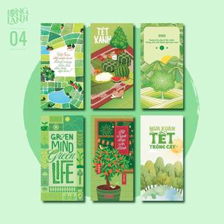 Set 6 Lì Xì Sống Xanh Tết Giáp Thìn 2024 Ý Nghĩa Làm Quà Tặng Năm Mới May Mắn