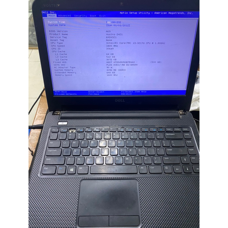 Laptop dell 2421 i3 ram 4gb hdd500gb