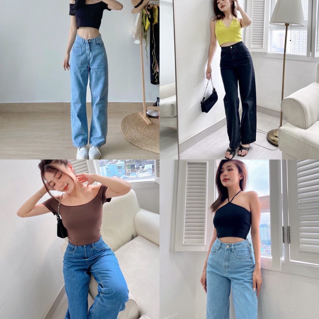 🖤 Hight culotes 🥕 QUẦN JEAN DÀI LƯNG CAO