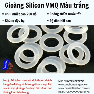 Dày 5.3mm * gioăng silicon màu trắng chịu nhiệt cao