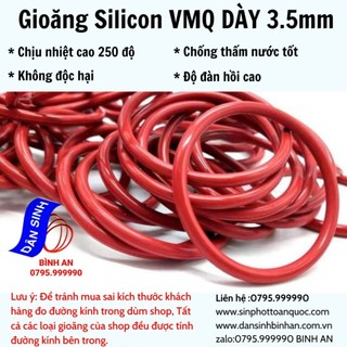 Dày 3.5mm * ,gioăng silicon chịu nhiệt cao