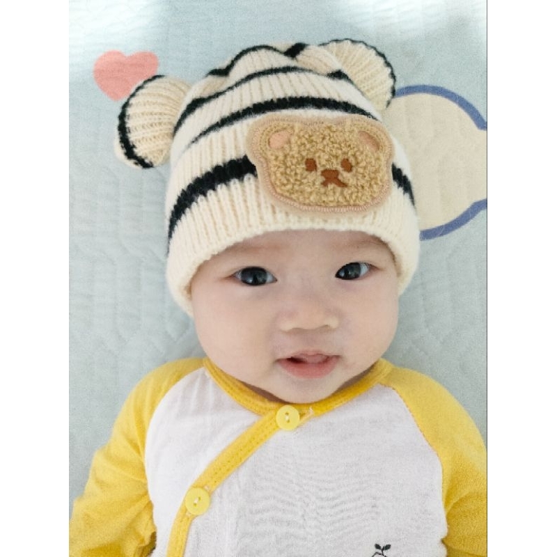 Mũ len gấu cho bé