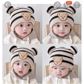 Mũ len gấu cho bé