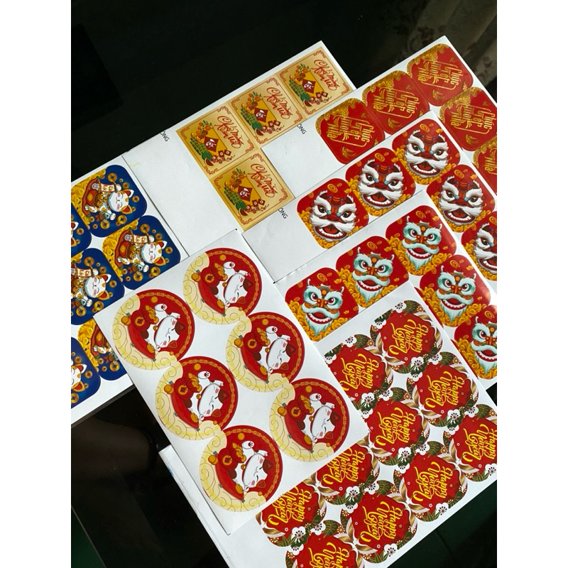 Tem Tết Decal dán chúc mừng năm mới 2024 - Sticker cán màng trang trí Happy New Year Sticker @gocdoquyen