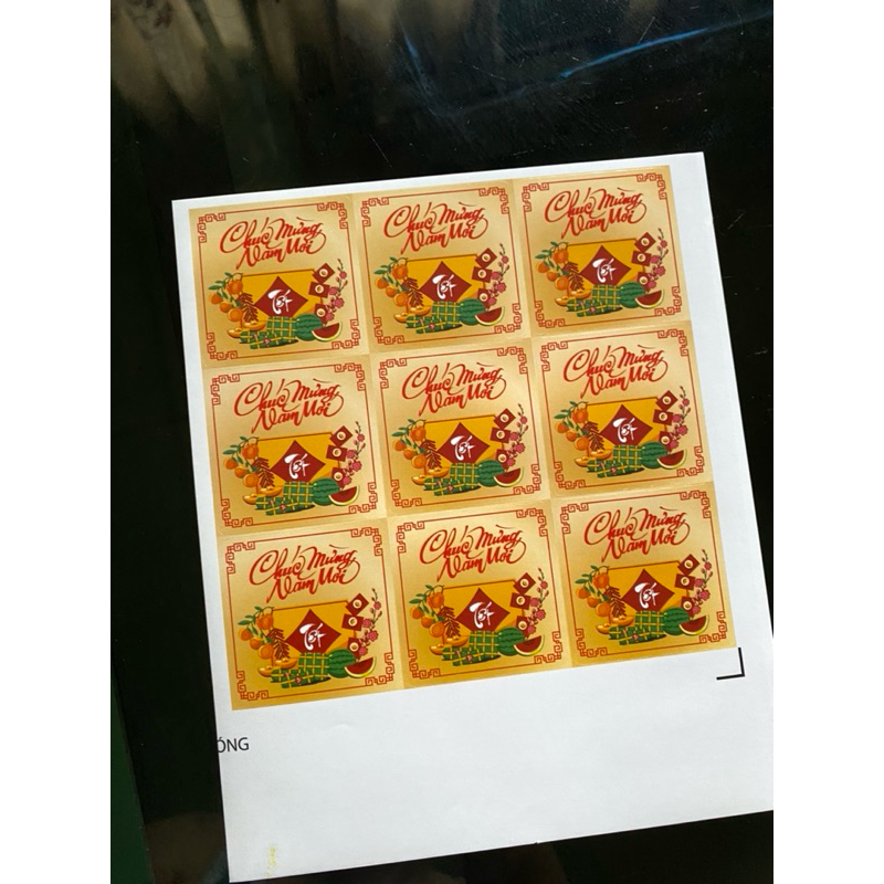 Tem Tết Decal dán chúc mừng năm mới 2024 - Sticker cán màng trang trí Happy New Year Sticker @gocdoquyen