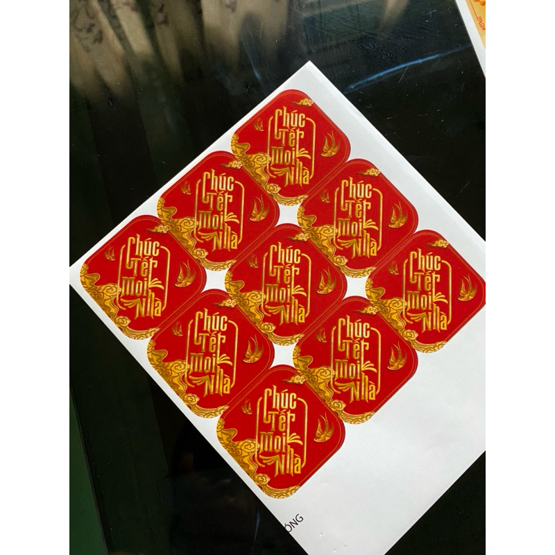Tem Tết Decal dán chúc mừng năm mới 2024 - Sticker cán màng trang trí Happy New Year Sticker @gocdoquyen