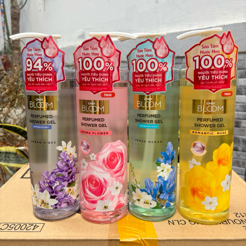 640G-Sữa Tắm Nước Hoa Cindy Bloom 4 Mùi Hương Thơm Ngát Được Chọn Mùi
