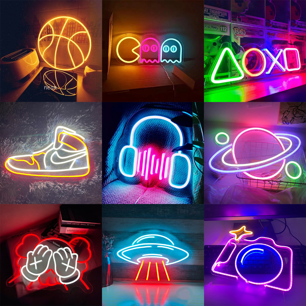 Đèn led neon dán tường trang trí phòng ngủ, phòng livesteam