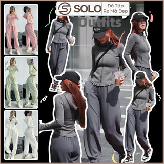 Set Tập Gym Yoga Bộ Thun Nỉ Thể Thao Nữ Áo Khoác 900 Quần Jogger Ống Rộng 116 𝙎𝙤𝙡𝙤 𝙎𝙥𝙤𝙧𝙩𝙨𝙬𝙚𝙖𝙧 Tách lẻ