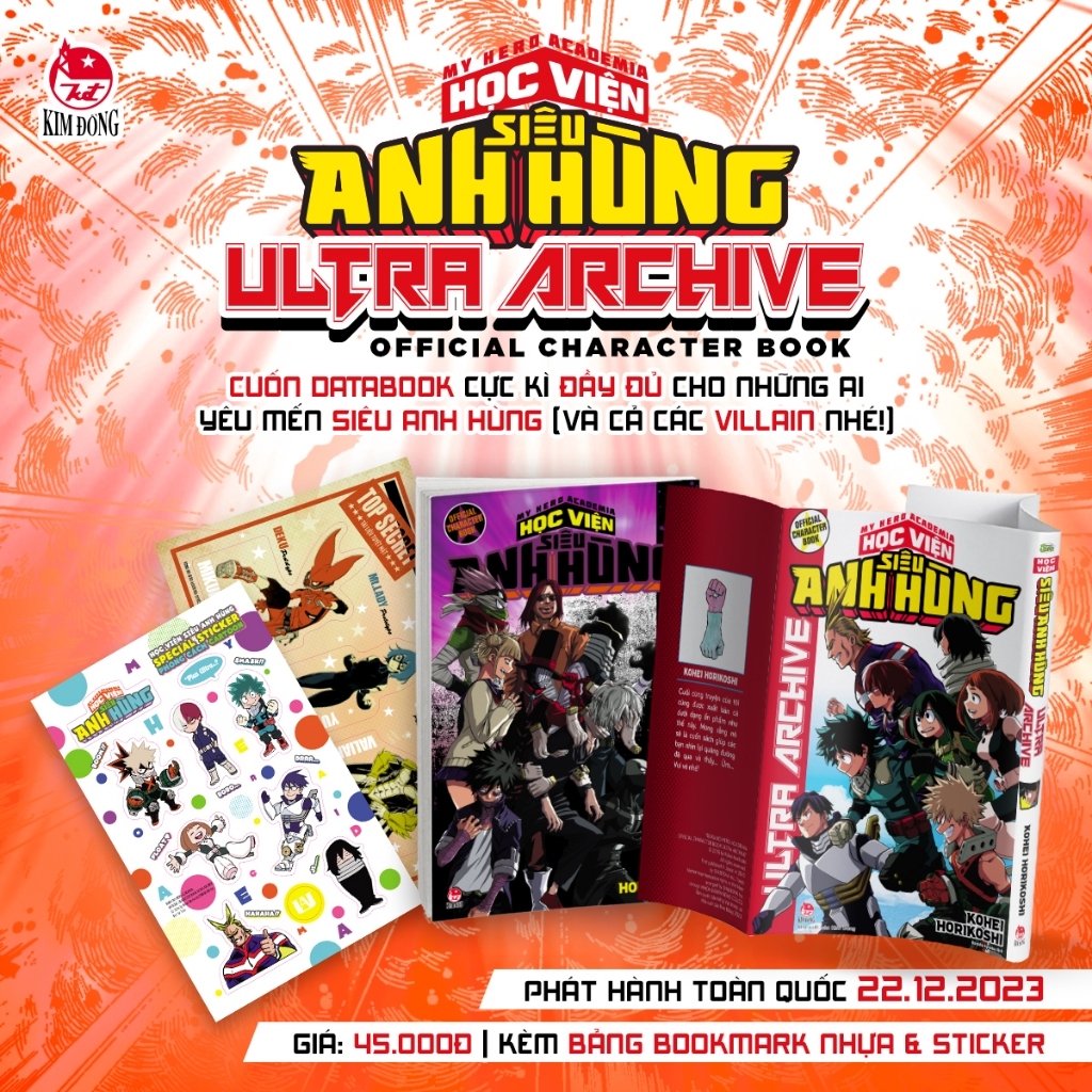 Truyện tranh - Official Character Book Học Viện Siêu Anh Hùng: Ultra Archive - Tặng kèm Sticker và Bookmark