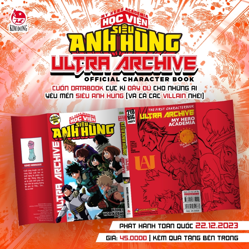 Truyện tranh - Official Character Book Học Viện Siêu Anh Hùng: Ultra Archive - Tặng kèm Sticker và Bookmark
