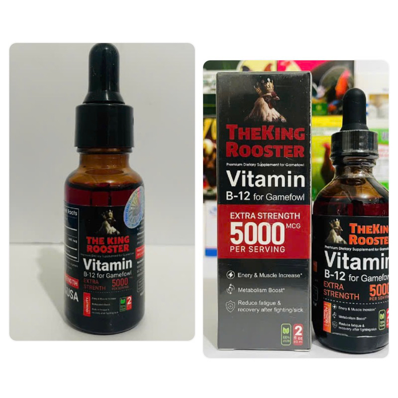 VITAMIN B12 5000 THEKING ROOSTER- CHAI 60ML & 20ML - NGUYÊN SEAL USA