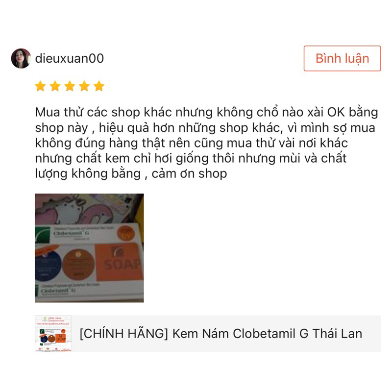 Kem Clobetamil G Thái Lan