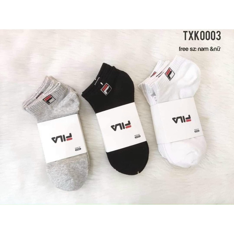 Tất/Vớ Cổ Ngắn Nam Nữ Fila Hàng Xuất Khẩu