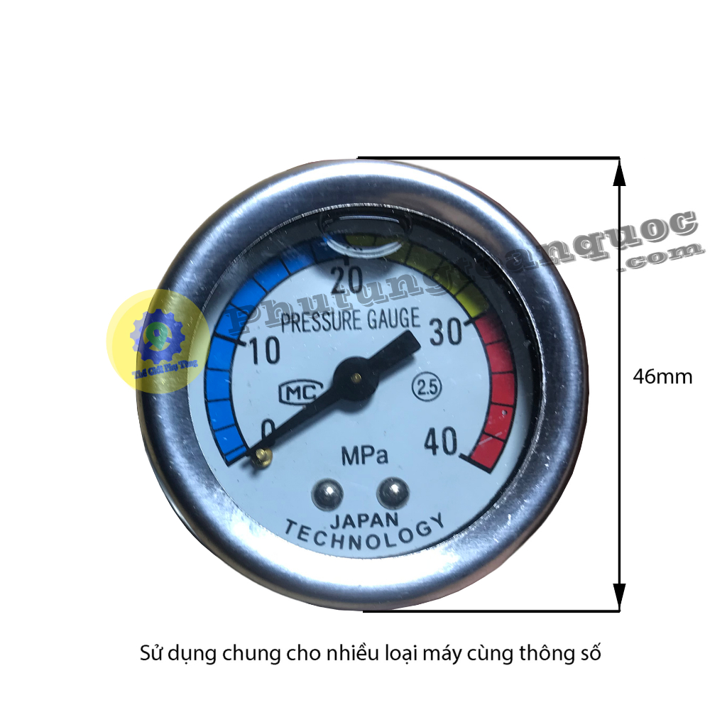 Đồng Hồ Đo Áp Lực Nước Máy Rửa Xe mini Gia Đình Dùng Chung Cho Nhiều Hãng Cùng Thông Số