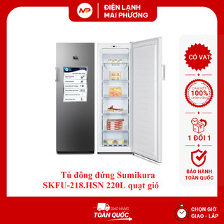 Tủ đông đứng Sumikura KHÔNG ĐÓNG TUYẾT SK218 - Hàng chính hãng (Bảo hành 24 tháng)