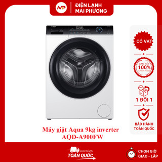 Máy giặt Aqua 9kg inverter AQD-A900FW - Hàng chính hãng (Bảo hành 24 tháng)
