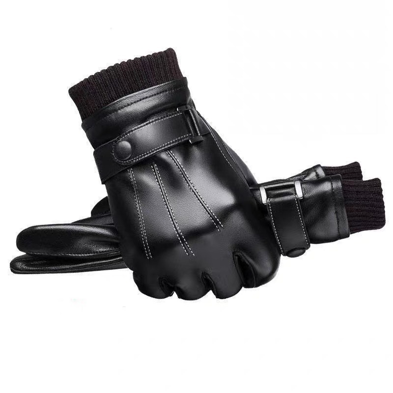 Găng tay mùa đông dành cho nam cảm ứng điện thoại, thiết kế ôm tay, trẻ trung, lót nỉ lông ấm áp AUKULASIC AU03