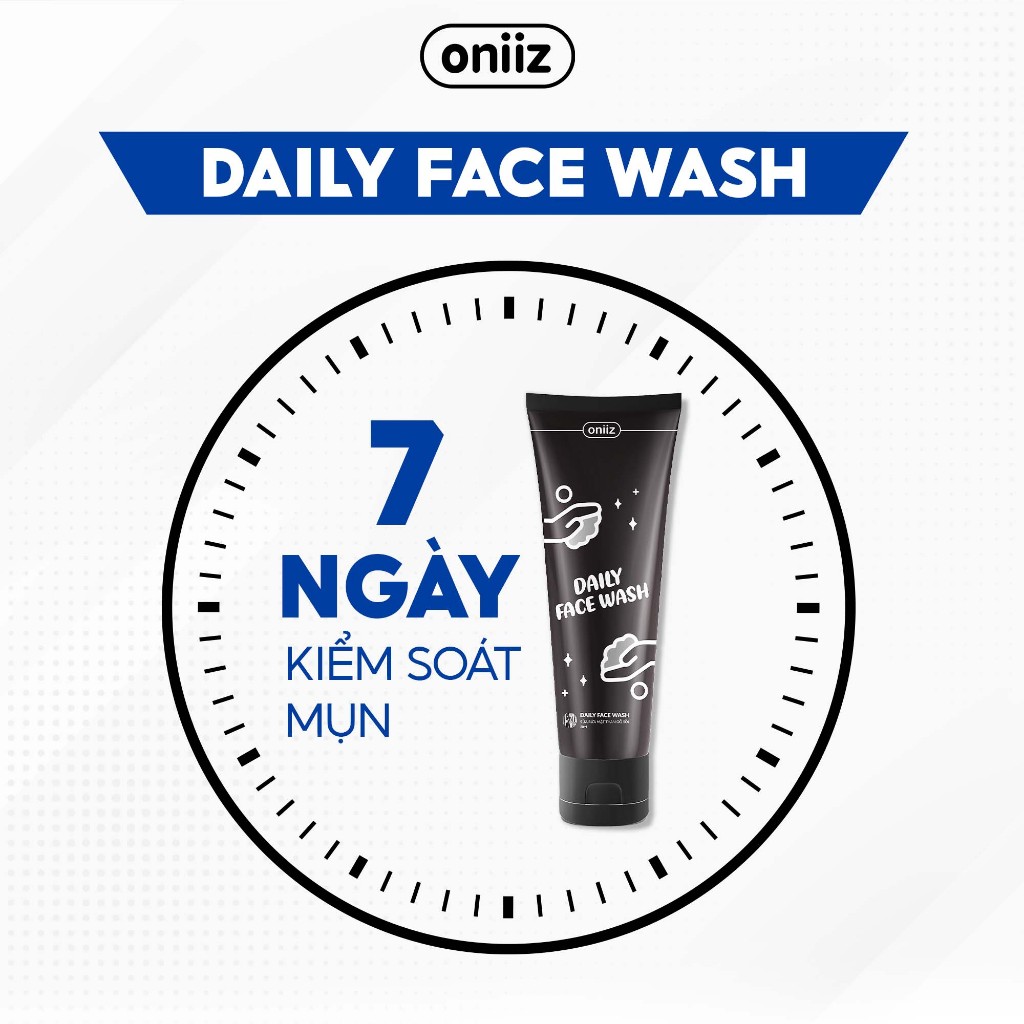 (SẢN PHẨM DÙNG THỬ) Sữa rửa mặt Daily Face Wash Oniiz làm sạch bụi bẩn, dầu thừa, ngừa mụn cho da 30ml