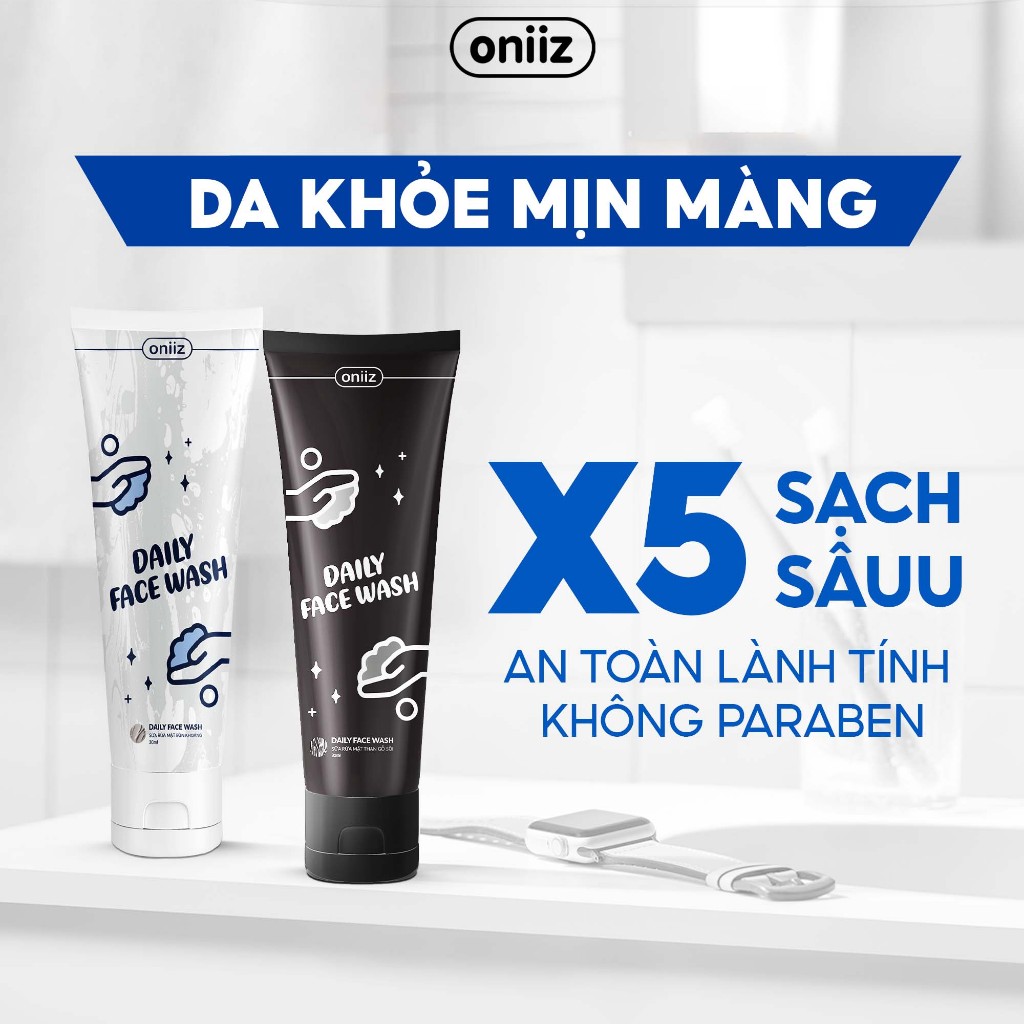 (SẢN PHẨM DÙNG THỬ) Sữa rửa mặt Daily Face Wash Oniiz làm sạch bụi bẩn, dầu thừa, ngừa mụn cho da 30ml