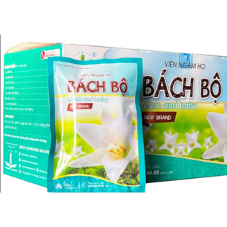 {Mới}  vỉ Viên ngậm ho Bách bộ Mom and Baby giúp bổ phế giảm ho, tiêu đờm (vỉ 8 viên)