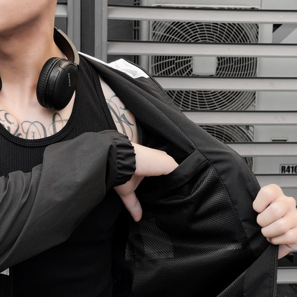 Áo Khoác Gió Phối Màu Mũ Liền Nam Nữ MIGDOMO 2 Lớp Cao Cấp