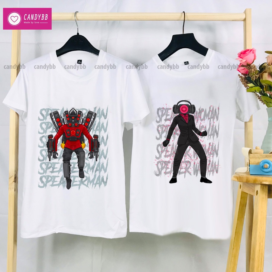 Áo thun trẻ em in mẫu Skibidi Toilet Titan TV Man, Spearkerman, titan PC man cực hot cho bé