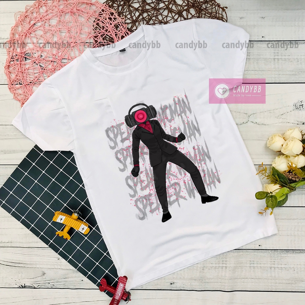 Áo thun trẻ em in mẫu Skibidi Toilet Titan TV Man, Spearkerman, titan PC man cực hot cho bé