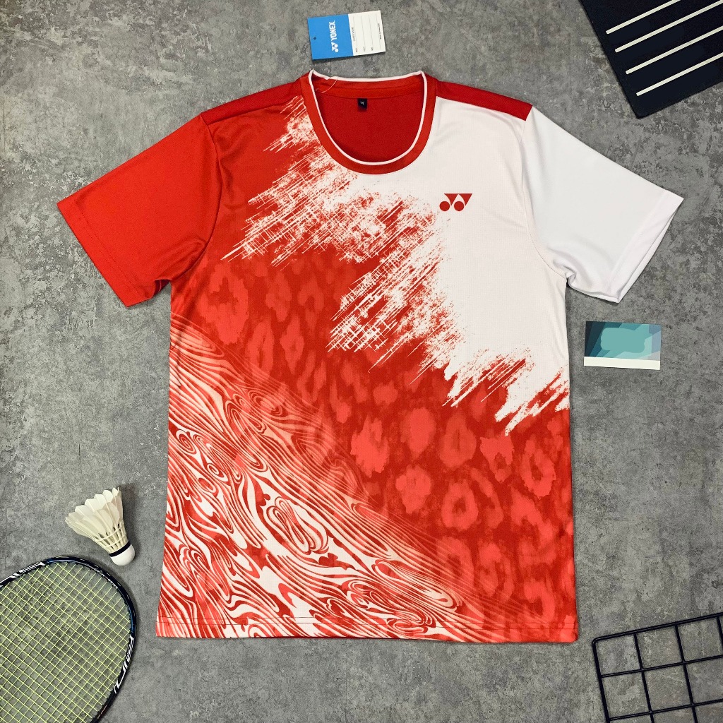 ÁO YONEX CẦU LÔNG MÙA GIẢI MỚI, Áo Cầu Lông Nam Nữ Vải Thun Mè Dày Dặn Dùng Trong Thi Đấu