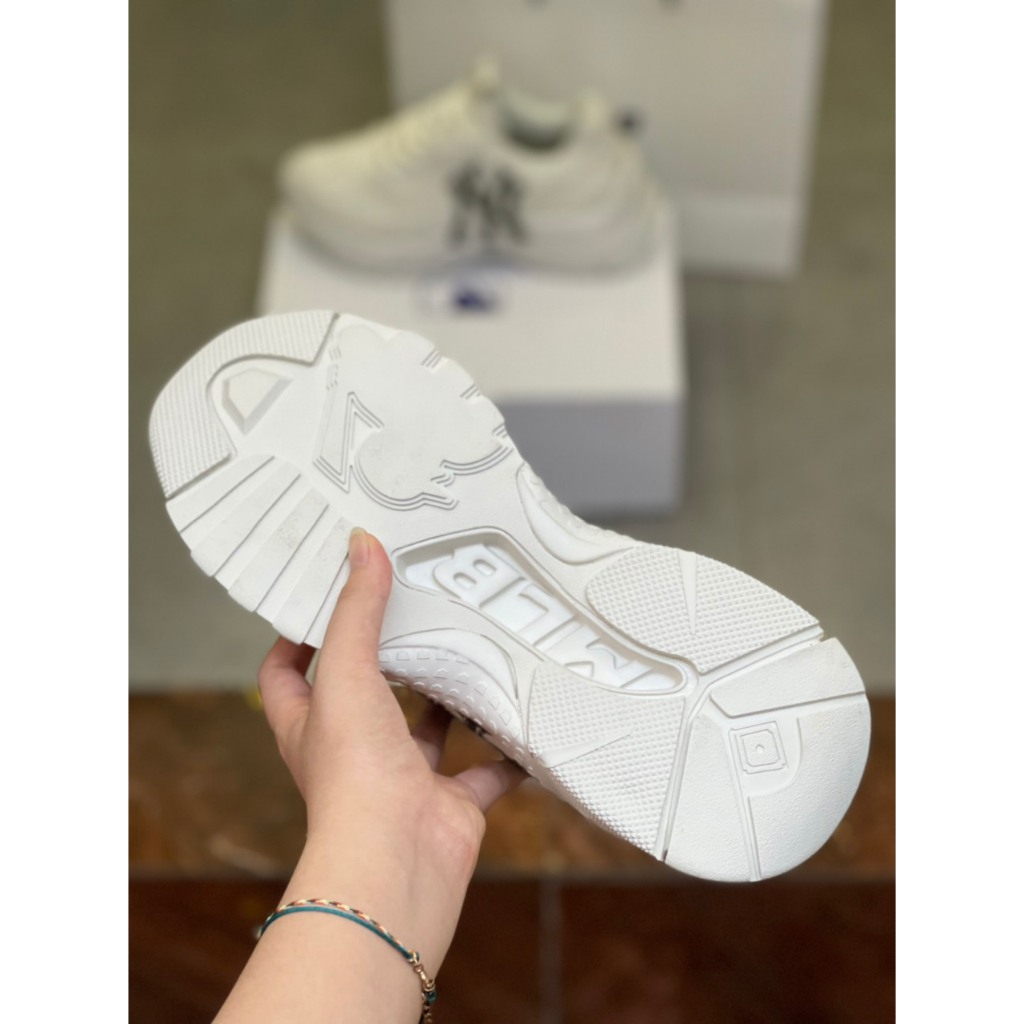 Giày MLB Bigball Chunky Monogram LT NY ‘White’ nam nữ bản S.Cấp full phụ kiện