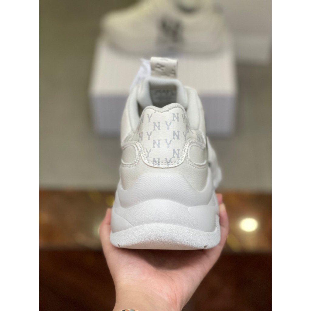 Giày MLB Bigball Chunky Monogram LT NY ‘White’ nam nữ bản S.Cấp full phụ kiện