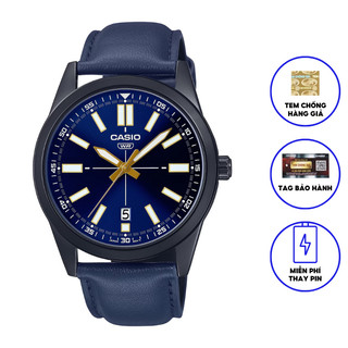Đồng hồ nam dây da Casio MTP-VD02BL-2E chính hãng