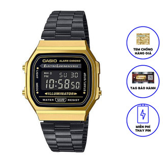 Đồng hồ Casio Nam Dây Kim Loại Vintage A168WEGB-1BDF Chính Hãng