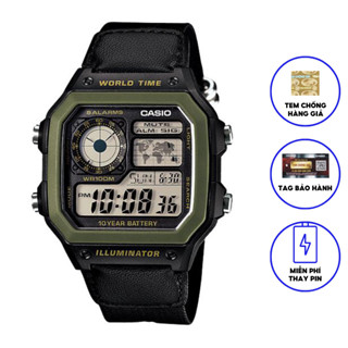 Đồng Hồ Nam Dây Vải Casio Chính Hãng AE-1200WHB-1BVDF