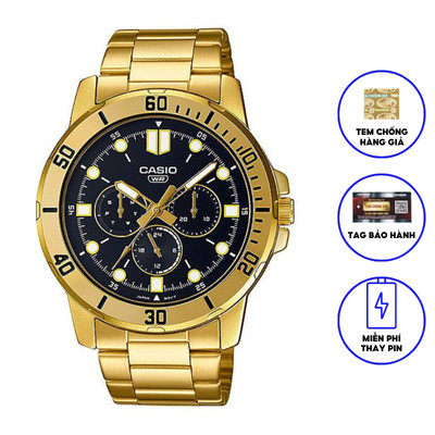 Đồng Hồ Casio Nam Dây Kim Loại MTP-VD300G-1EUDF Chính Hãng