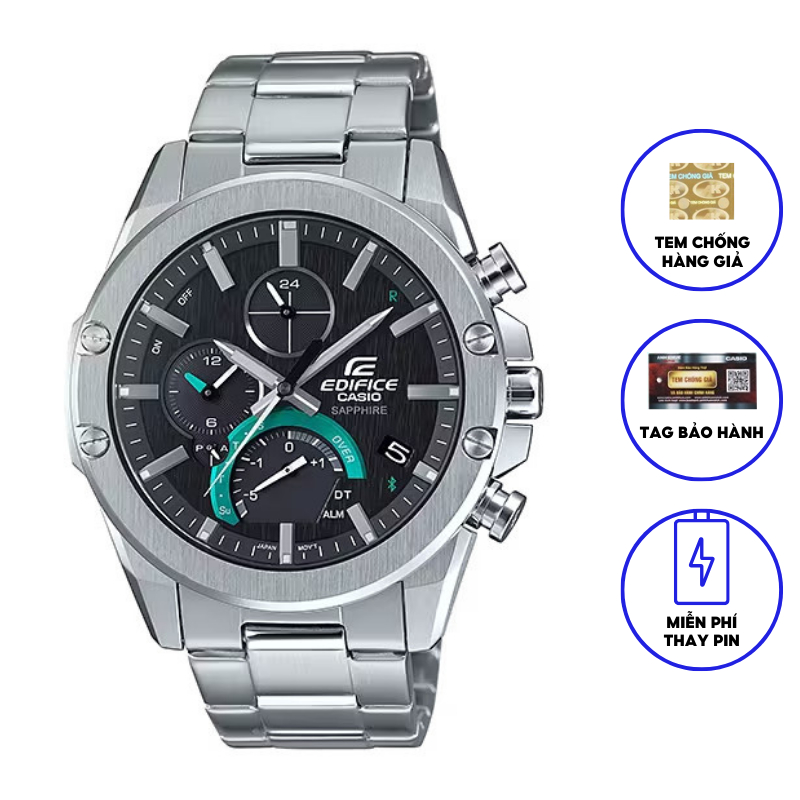 Đồng Hồ Nam Casio Dây Kim Loại Chính Hãng EDIFICE EQB-1000D-1ADR