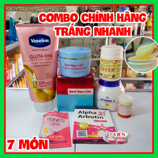 (sỉ) Combo Bạch Ngọc Liên Vaseline trắng nhanh body hàng chính hãng