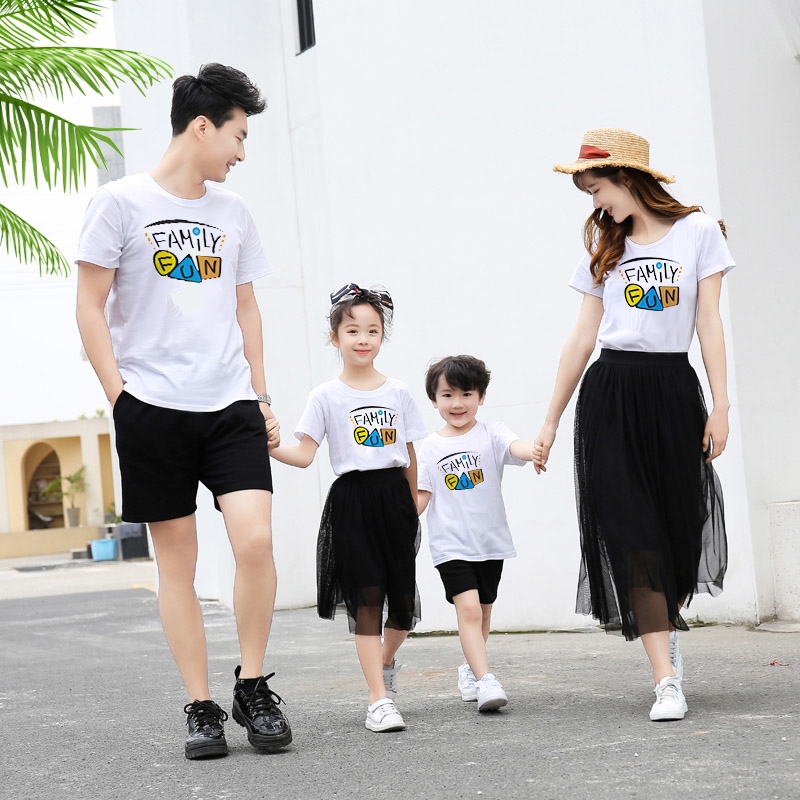 Áo thun unisex in hình FAMILY FUN cho gia đình siêu xịn