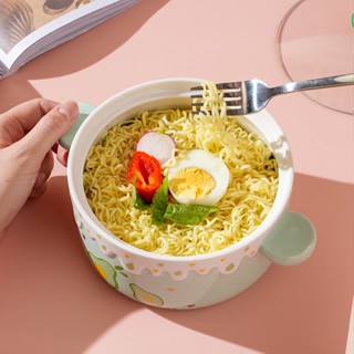  thố nắp ăn mì kèm ,bát úp mì nắp kiếng có tay cầm dễ sử dụng decor  đựng thức ăn  - Gốm sứ SH 