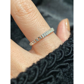 [ancafe.shop]Nhẫn bạc xoắn đá lấp lánh thanh lịch