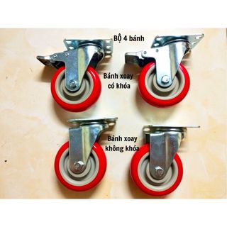 Bánh xe đẩy đỏ