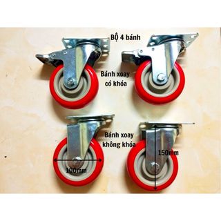 Bánh xe đẩy đỏ