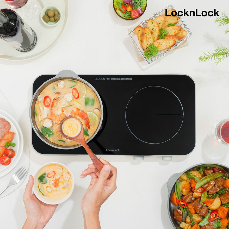 Bếp từ đôi LocknLock EJI326WHT