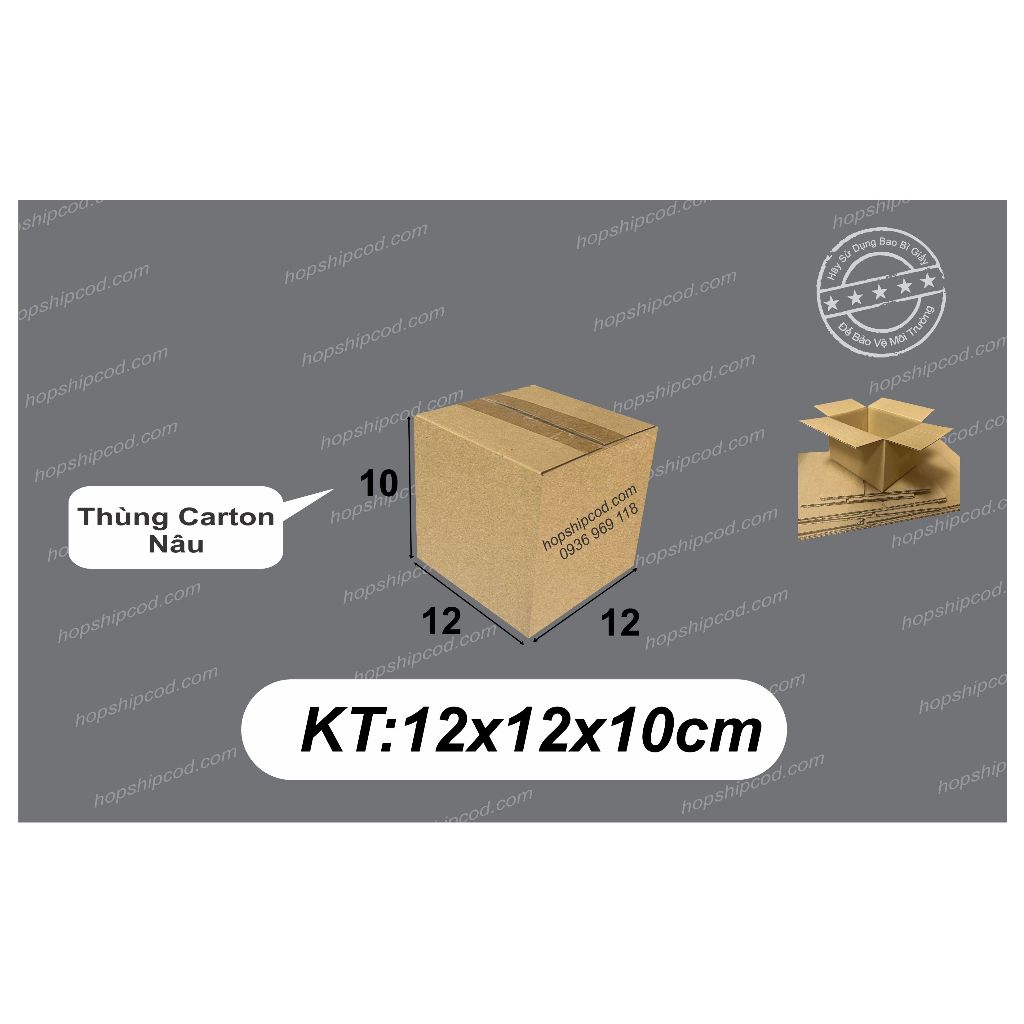 12x12x10 cm Thùng Carton Đóng Hàng