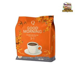 Cà phê hòa tan trần quang 3in1 good morning mẫu xuân