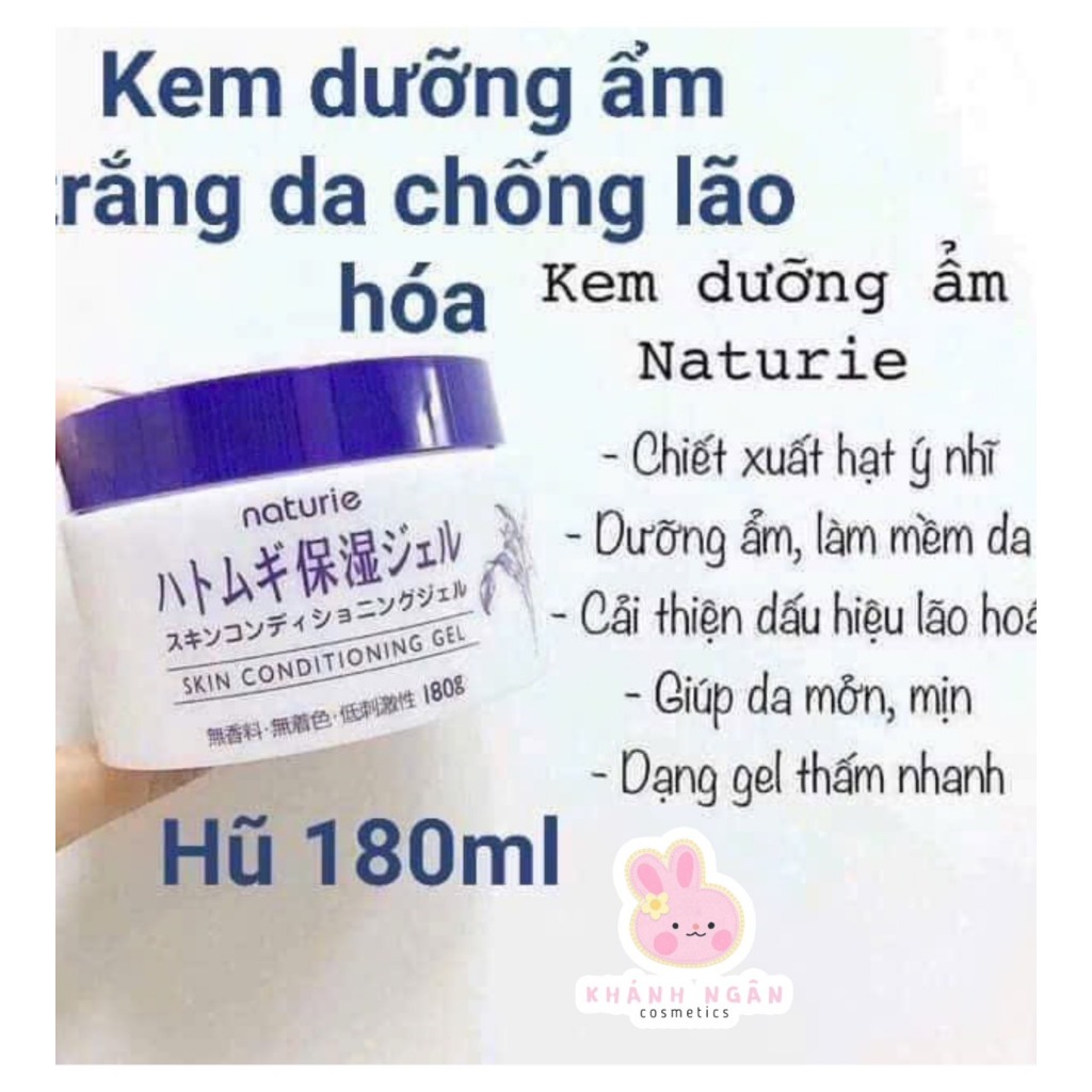 Gel Naturie dưỡng ẩm sáng da chiết xuất ý dĩ Hatomugi Skin Conditioning 180g