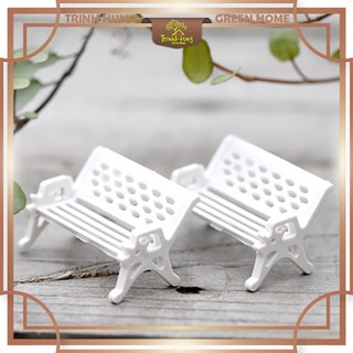 Mô hình ghế băng mini THMN670 - trang trí tiểu cảnh, bán cạn, terrarium