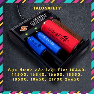 Bộ sạc 4 khe cho pin 26650, 18650, 16340, 14500